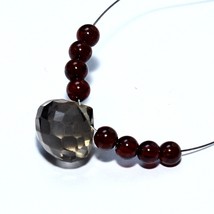 Smoky Quartz Faceted Onion Garnet Beads Natural Loose Gemstone Making  jewelry - $6.79