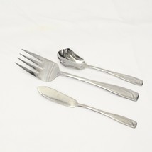 Pfaltzgraff Echo Glossy Cold Meat Fork Sugar Spoon Butter Knife Lot of 3 - £17.71 GBP
