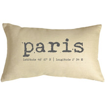 Paris Coordinates 12x19 Throw Pillow, with Polyfill Insert - £39.92 GBP