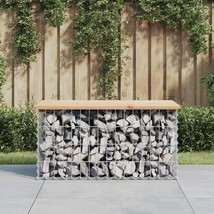 Garden Bench Gabion Design 83x44x42 cm Solid Wood Pine - £51.85 GBP