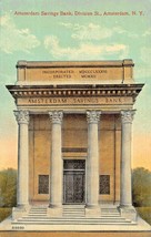 Amsterdam New York~Savings Bank~Exterior + INTERIOR-LOT Of 2 1910s Postcards - £6.21 GBP
