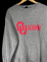 OU Alumni Sweatshirt Size L Adult Gray Crewneck Knit Oklahoma Sooners  - $59.49
