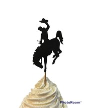 Saddle Bronc cupcake topper, Bronc Rider toppers, Cowboy cupcake topper - $8.42