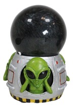 UFO Spaceship Green Roswell Aliens See Hear Speak No Evil Sandstorm Ball Decor - £33.28 GBP
