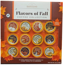 BARISSIMO FLAVORS OF FALL K-CUP COFFEE COLLECTION 12 POD BOX - $12.90