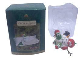 Veggie Tales Christmas Ornament Making a Snowball Dayspring Vintage 2002 RARE - £58.34 GBP