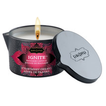 Kama Sutra Ignite Massage Candle-Strawberry Dreams 6oz - £19.88 GBP