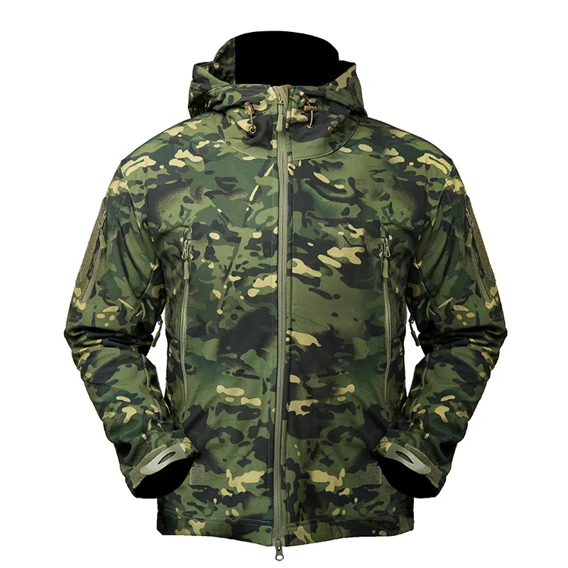 Primary image for Men's   Jacket Army Combat Hoodie windbreaker Multi Pockets skin Waterproof Soft