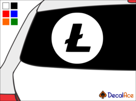 Litecoin Logo Cryptocurrency Vinyl Decal Car Wall Sticker CHOOSE SIZE COLOR - £2.24 GBP+