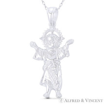 Divino Santo Nino Baby Jesus Christ w/ Halo .925 Sterling Silver 47x25mm Pendant - £21.90 GBP+