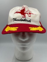 Vtg Air Force Thunderbirds Snapback Hat Scrambled Eggs Red Trucker USAF READ - $14.49