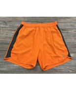ORANGEtheory Men&#39;s Running Athletic Shorts Orange &amp; Black Stretchy ~Size... - £13.33 GBP
