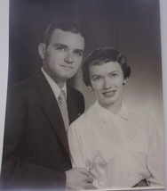 Happy Young Couple Posing For A Portrait Photo 1950s - £4.73 GBP