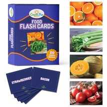 Food Flash Cards - 50 Educational Flash Cards For Children And Adults - Fun Voca - £28.31 GBP