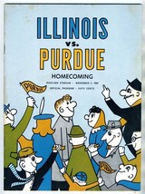 University of Illinois Illini v Purdue Boilermakers Program 1962 Dick Butkus - £96.55 GBP