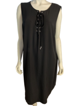 NWT Calvin Klein Black Knit Sleeveless V Neck Dress Size 22W - £76.17 GBP