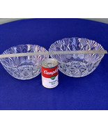 Vtg Lead Crystal bowls, pineapple &amp; fan 2 sizes 9&quot; &amp; 8&quot;  nice ringtone, ... - €25,57 EUR