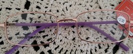 Purple Temple &amp; Gold Metal Framed ~ Spring Temple ~ +2.00 Reading Glasse... - $20.00