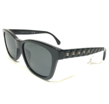 CHANEL Sunglasses 5484-A c.622/S4 Polished Black Gold Logos with Black Lenses - £221.68 GBP