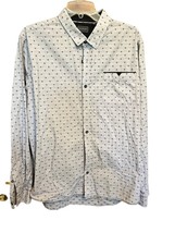 7 Diamonds Shirt Mens XL Gray Polka Dot Longsleeve Buckle Exclusive Coll... - $16.02
