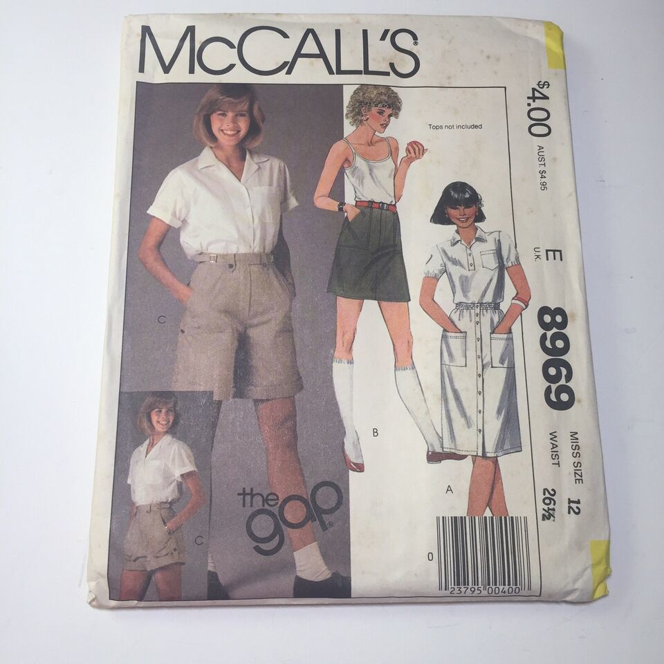 McCall's 8969 Size 12 Misses' Skirts and Shorts - $12.86