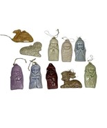 Vintage Nativity Ornaments Alberta Ceramic 10 Pc Christmas - $23.76