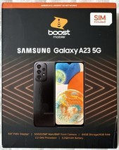 Samsung Galaxy A23 5G - 64 GB Black Prepaid Boost Mobile New Sealed Reta... - £109.33 GBP