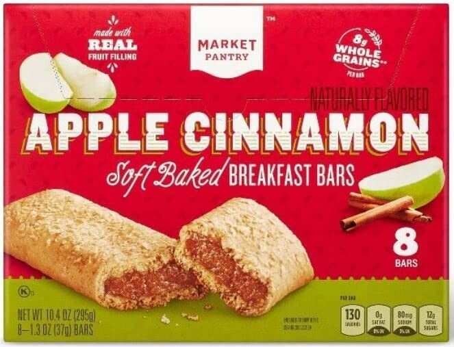 Apple Cinnamon Soft baked Breakfast Bars - 8ct - Market Pantry - £34.77 GBP
