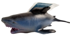 Shark Toy Major Life Like Stretchable Squishy Great White Beaded Blip Ocean Blue - £8.79 GBP