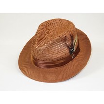Men's Summer Spring Braid Straw Hat BRUNO CAPELO JULIAN JU924 Brandy/Rust image 2