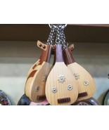Keychain Souvenir Arabic Oud guitar wooden gift key chain from jordan مي... - $27.42 CAD