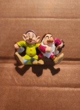 Disney Applause Cake Topper Figure Snow White Seven Dwarfs Dopey Grumpy PVC 3&quot; - £5.55 GBP