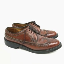Vintage DEXTER Wingtop Brown Leather Oxfords 10.5 Brogue USA Lace Dress Shoes - £31.72 GBP