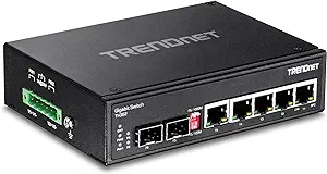 TRENDnet 6-Port Hardened Industrial Gigabit DIN-Rail Switch, 12 Gbps Swi... - $324.99