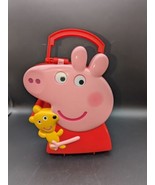 Peppa Pig Toy Lot 9 Figures plus Carrying Case with Handle by Jazwares 2003 - £10.69 GBP