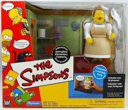 Playmates The Simpsons Elementary Cafeteria PlaySet Lunch lady Doris Figure WOS - £18.71 GBP