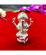 Lord Ganesh Idol 925 Sterling Silver Ganesh Statue, Ganesh Statue Sculpture - $380.00