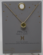 Celeste &amp; Rae 14K Gold Dipped Zodiac Necklace Gold PISCES NWT - £7.63 GBP