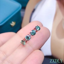 Fashion Crackling Green Moissanite Ring for Women Jewelry Engagement Ring for We - £54.28 GBP