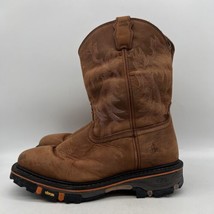 Cody James Mens Brown Leather Soft Toe Pull On Western Boots Size 13 D - £62.01 GBP