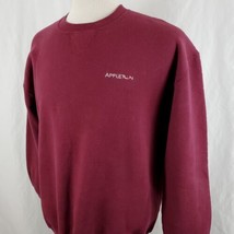 Russell Athletic Vintage Sweatshirt Adult Large Crew Maroon Embroidered ... - $23.99