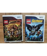 Wii Lego Games Lot Of 2 : Indiana Jones The Original Adventure &amp; Batman  - £10.94 GBP
