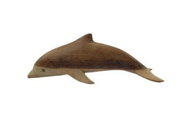 Vintage Hand Carved Wood Wooden DOLPHINE Figure Statue - $7.88