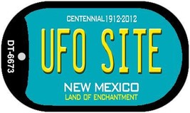 UFO Site Teal New Mexico Novelty Metal Dog Tag Necklace DT-6673 - £12.54 GBP