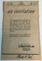 1976 President Gerald Ford Signed Newspaper Ad Visit to Fort Wayne Ind N... - $52.99