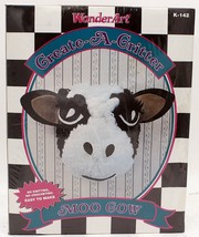Caron WonderArt Cow Aunt Lydias Create A Critter Kit Moo K-142 Craft Family - £11.84 GBP