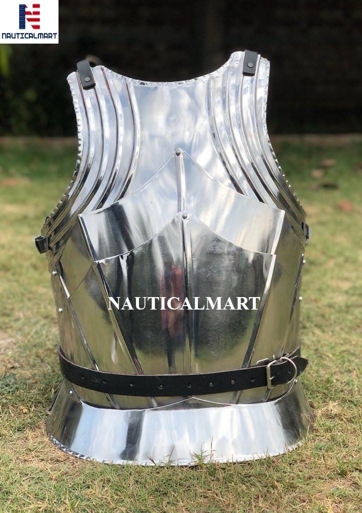 Medieval Warrior Armour Breastplate Armor Jacket Custom Size Knight Cuir... - $199.00