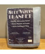 Sure Value Blanket Twin/Full 72x90&quot;  Light Blue Vintage Satin NOS 100% P... - $451.56 MXN