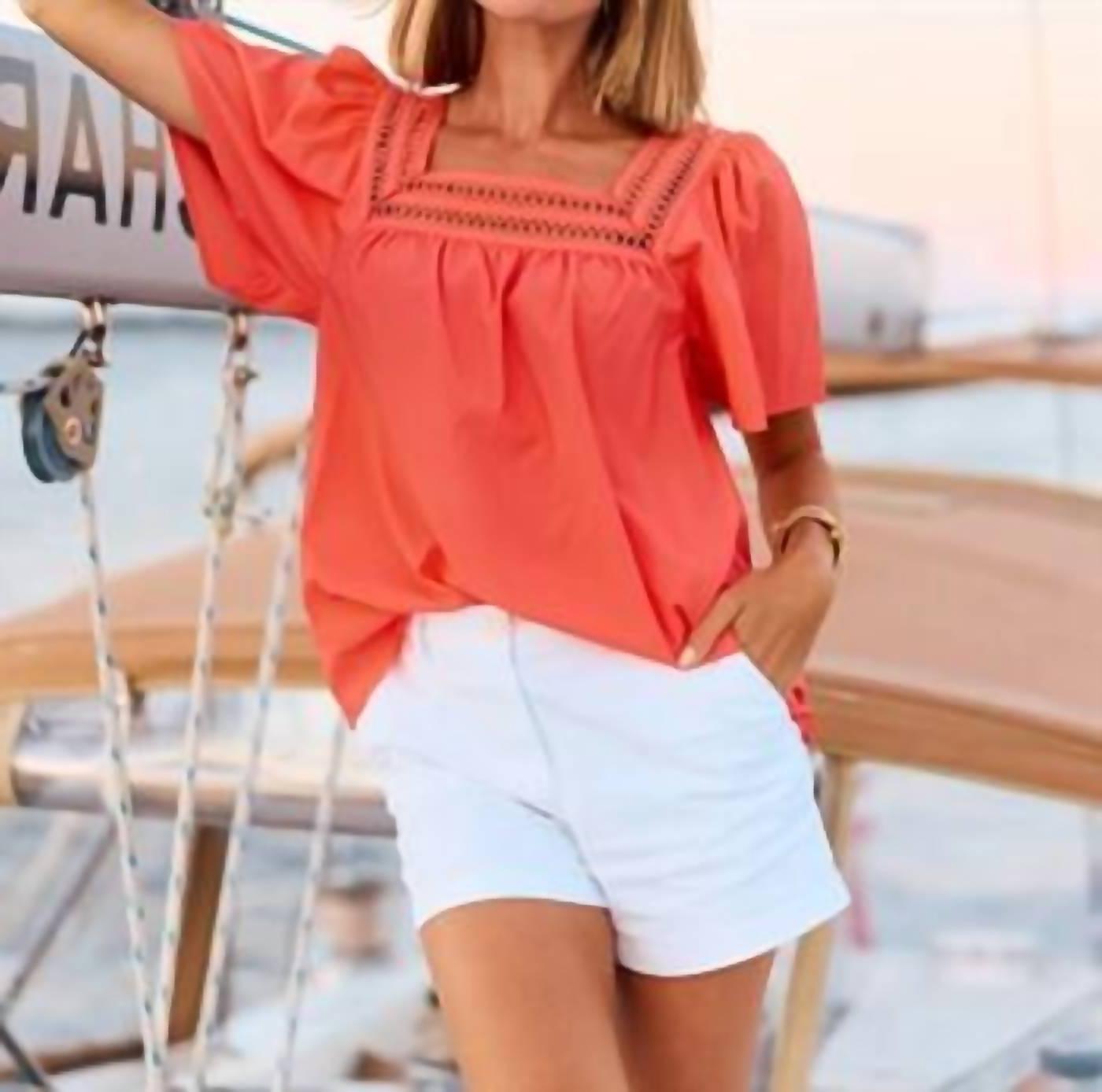 Mary Square Coral Top Size L - $49.50