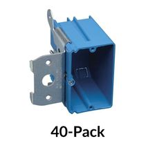 40-Pack Carlon 1-Gang 21 cu in Electrical PVC New Work Switch Outlet Box... - $140.83